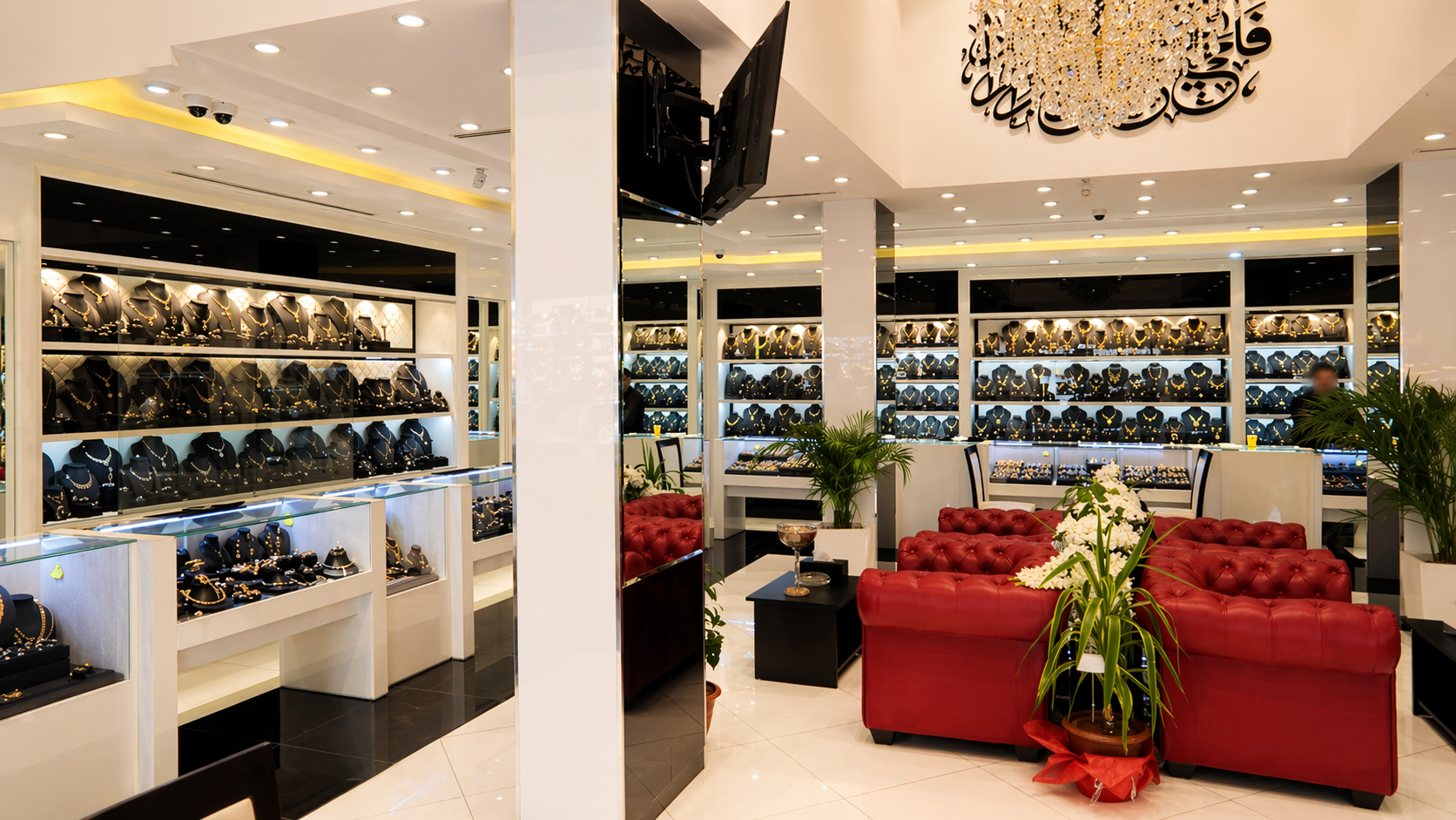 High-end retail interior fit-out for a jewelry shop in Marj Al Hammam, Amman