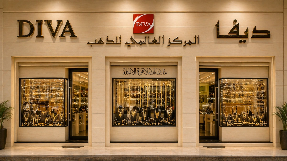 Jewelry store fit-out in Jordan featuring refined materials, modern lighting, and premium detailing