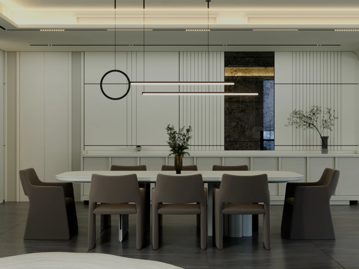 * Elegant dining room design in Abdoun villa Amman