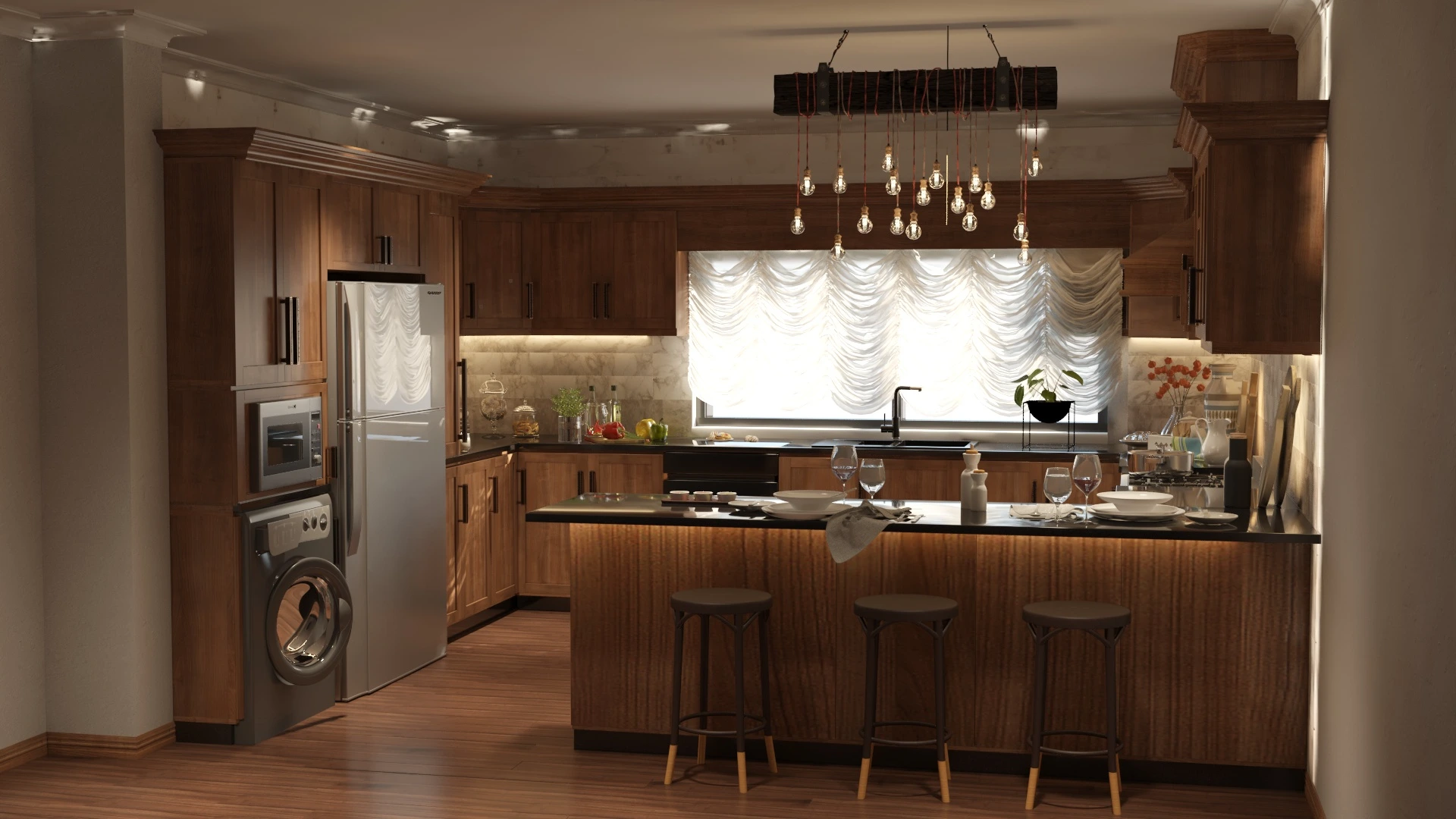 * Luxury kitchen design in Abdoun villa Amman