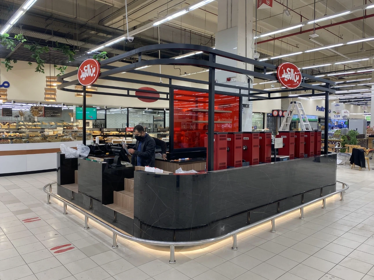 10. Final Al Ameed Coffee booth design and execution in City Mall Amman