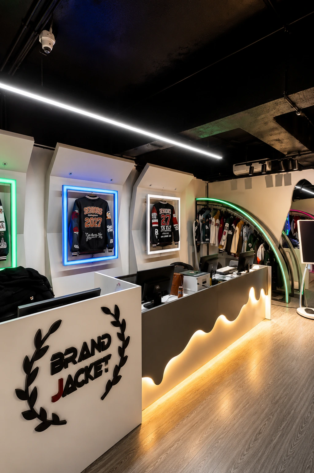 Brand Jacket showroom design and execution in Amman by Eagle Ports