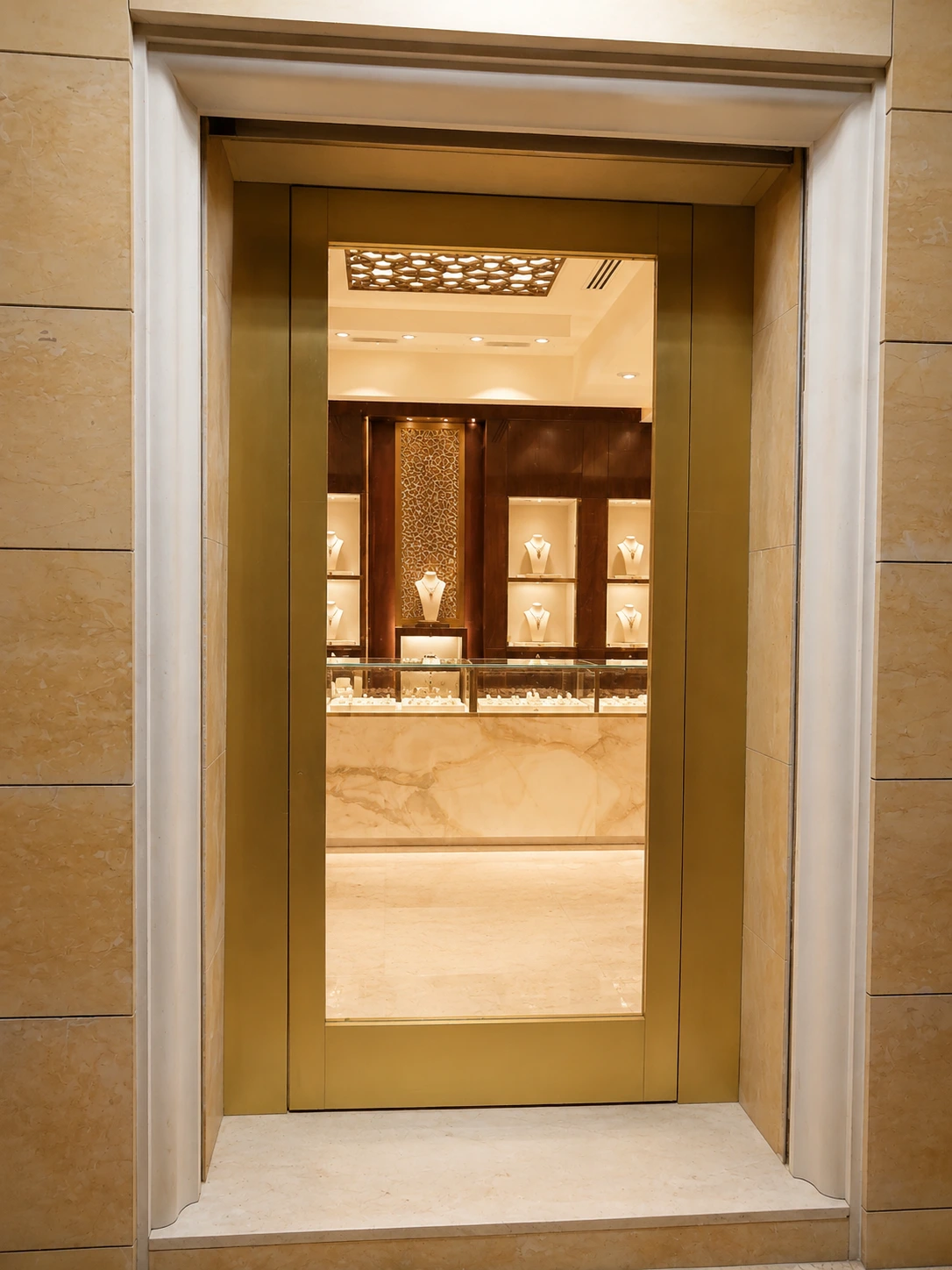 Decorative ceiling design for luxury jewelry showroom