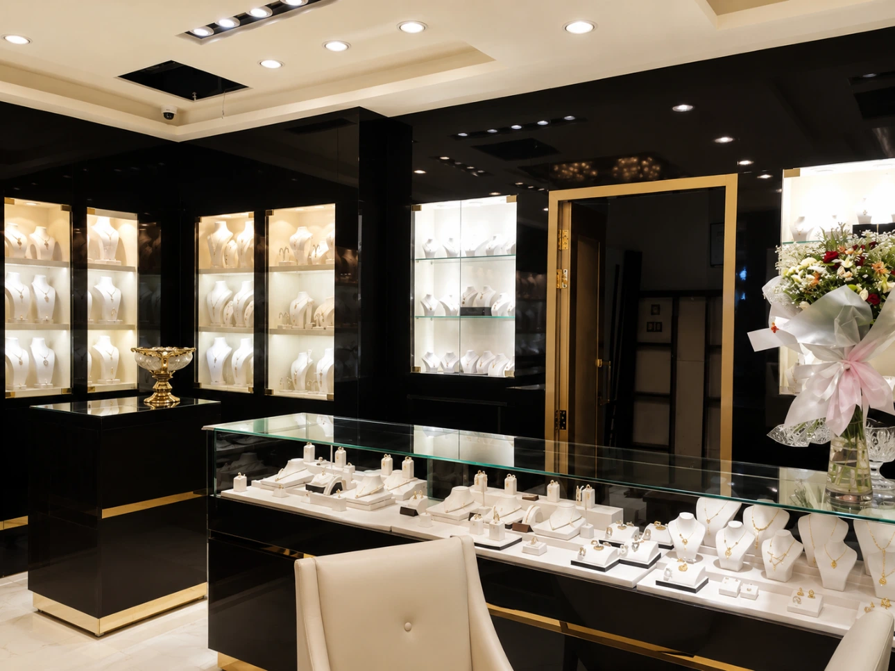 Luxury jewelry showroom design in Jordan
