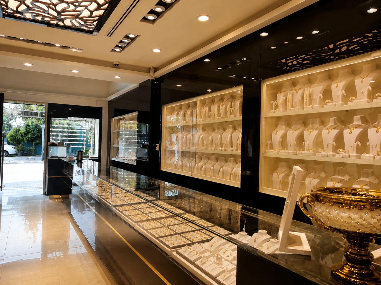 Commercial fit-out for luxury jewelry store in Jordan