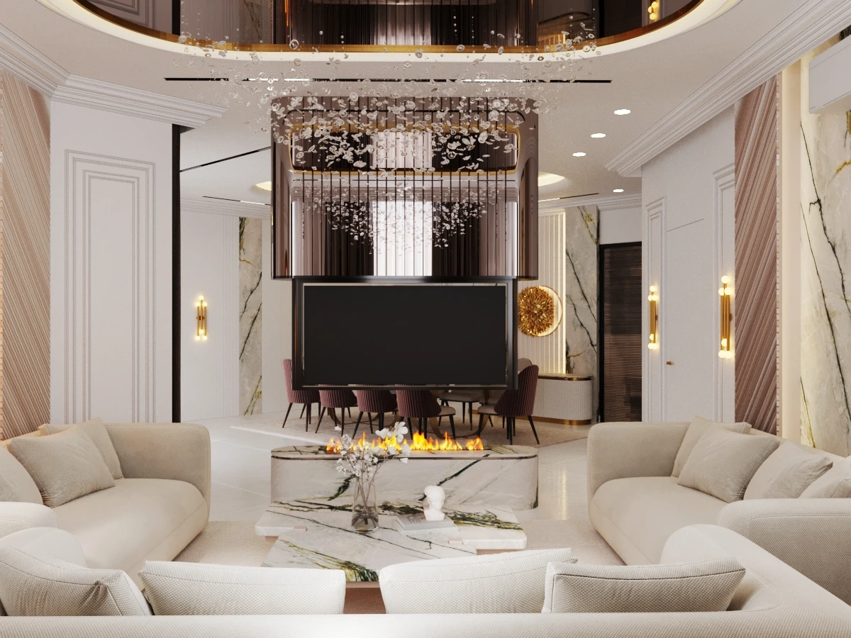 * Living room villa interior