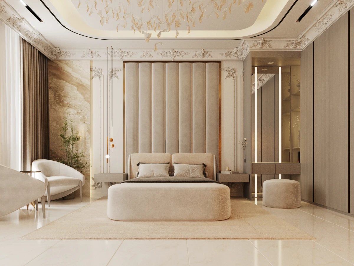 * Master bedroom villa design