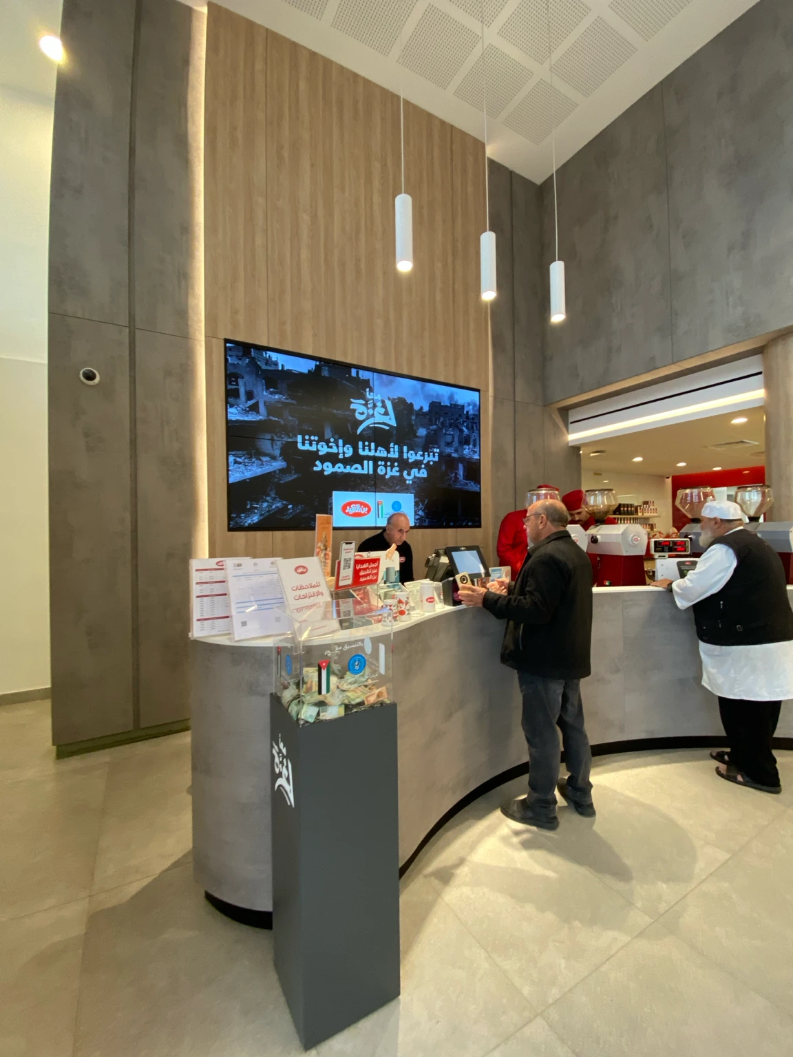7. Customer experience inside Ban Al Ameed Coffee Shop, Marka, Amman, Jordan, with clear pathways.