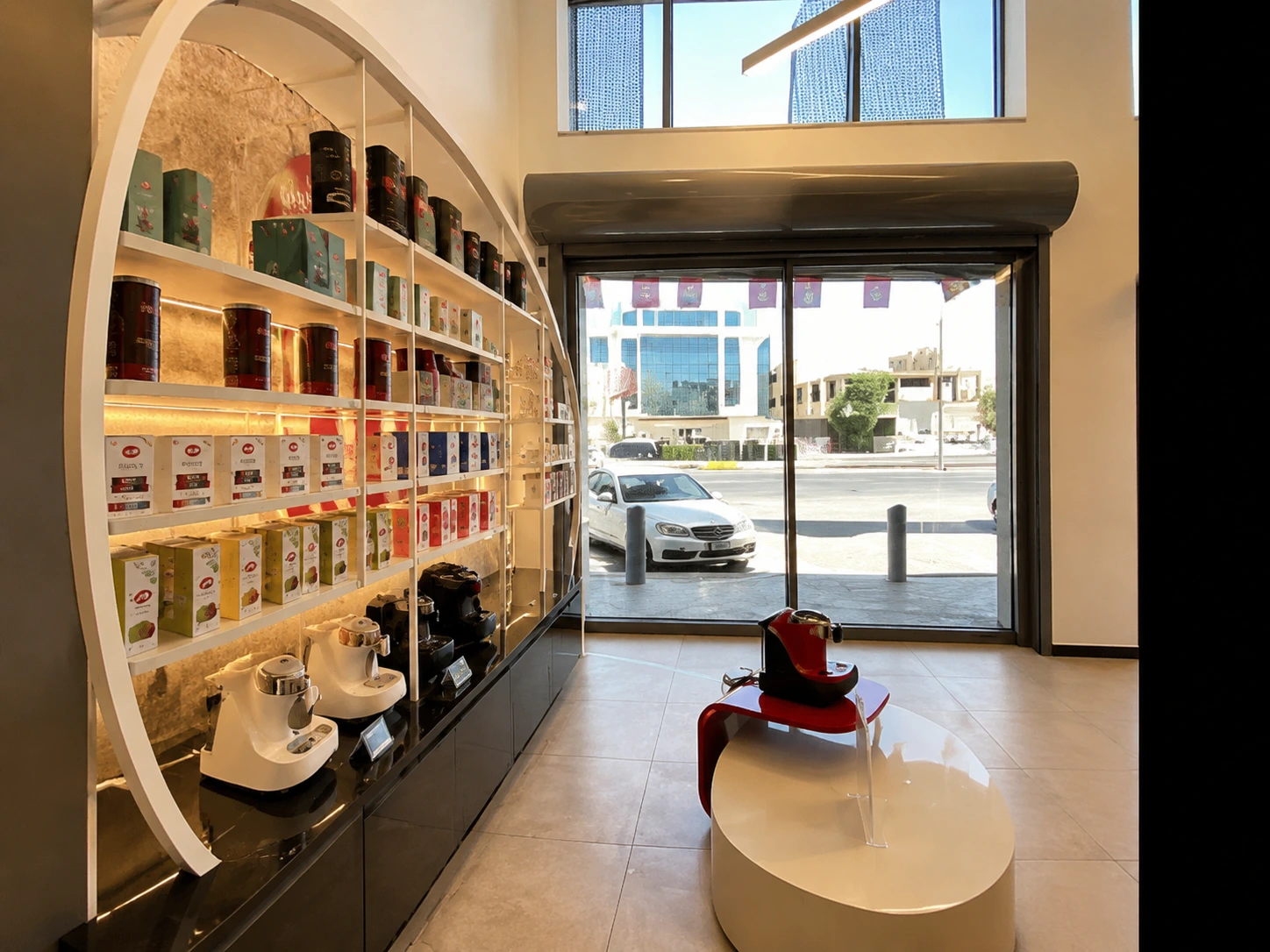 7. Customer experience inside Ban Al Ameed Coffee Shop, Marka, Amman, Jordan, with clear pathways.