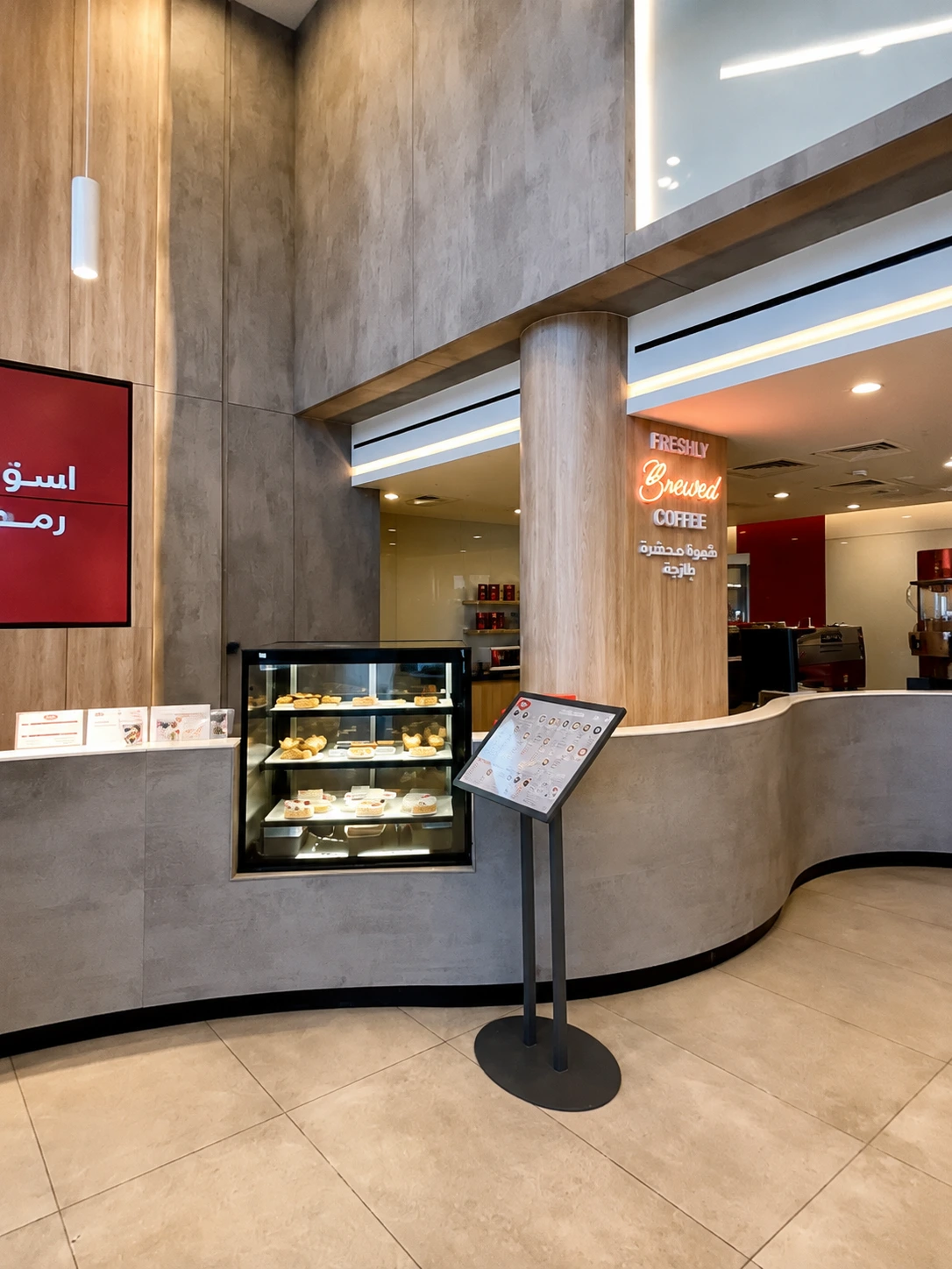 10. Product displays with coffee machines on the main platform at Ban Al Ameed Coffee Shop, Amman, Jordan.