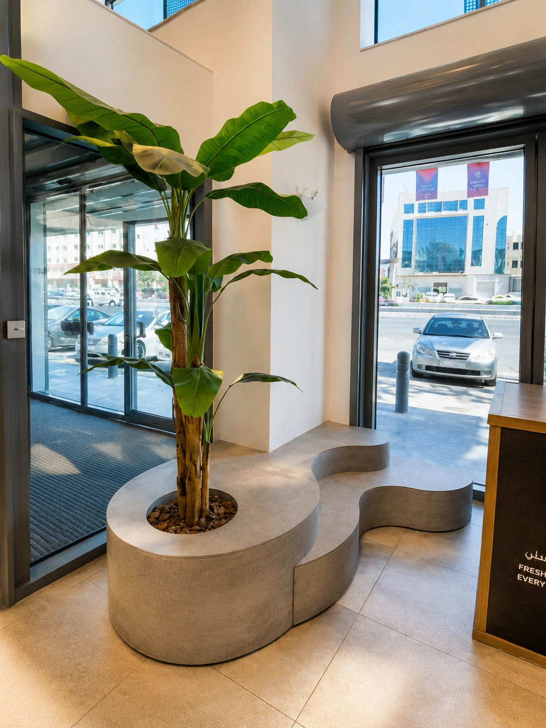 9. Full interior space of Ban Al Ameed Coffee Shop in Amman Marka, Jordan, showcasing a modern open design.