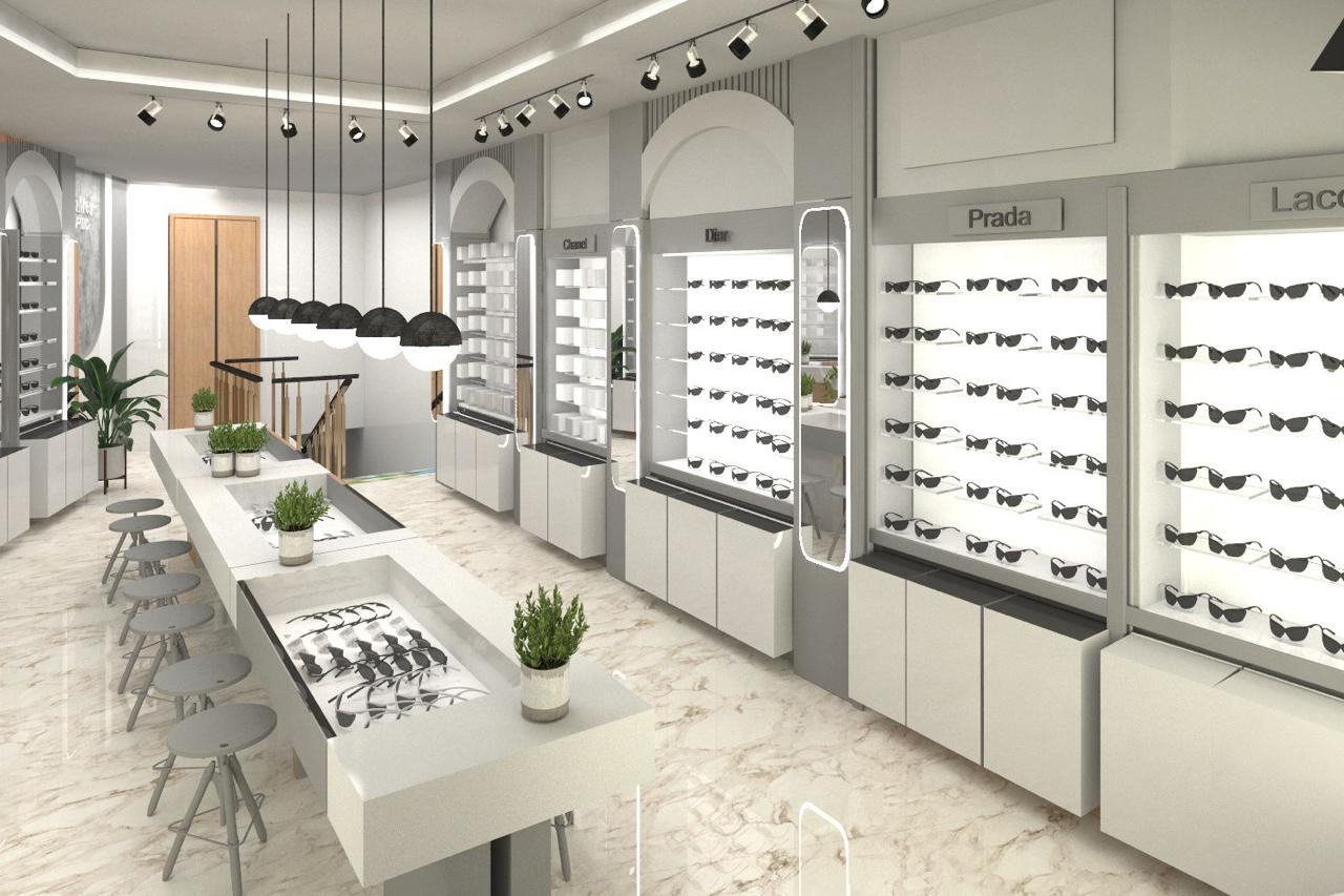 * Completed eyewear retail fit-out in Jordan with premium shelving and modern design elements